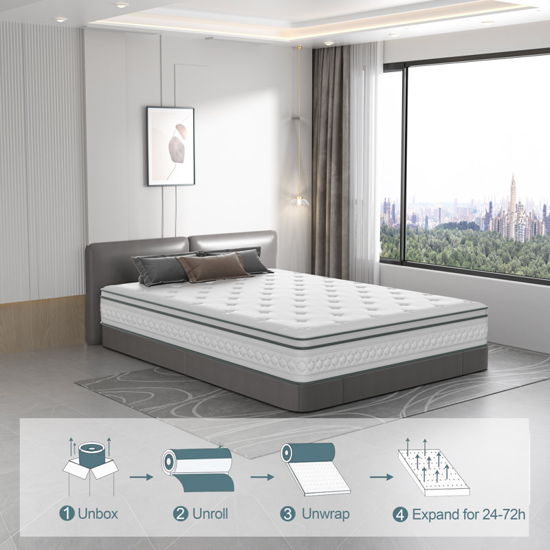 Alwyn Home Rudgeway 12'' Medium Gel Memory Foam Hybrid Mattresses